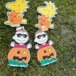 Peanuts Halloween Signs -set of 4